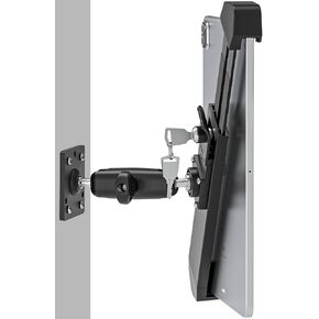 woleyi Anti Theft Tablet Wall Mount iPad Holder - [360° Swivel Arm] Security Wall Tablet Stand with Lock and Key, Compatible with iPad Pro, Air, Mini, Samsung Galaxy Tabs, Fire HD, 7-11 Inch Tablets
