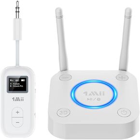 1MII Safefly Dual Bluetooth Transmitter للتلفزيون ، الكمبيوتر الشخصي ، Airplane & B06Pro Audio Audio لمحول الصوت اللاسلكي للاستريو ، محول صوت لاسلكي لـ Hi-Fi Music.