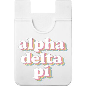 Sorority Shop Alpha Delta Pi Koala Pouch - Retro Design Card Holder for Phone Case- Phone Wallet Stick On - Ultra-Thin and Lightweight Phone Case Wallet - Holds Cards and Cash