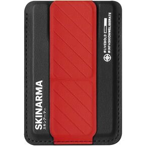 حامل بطاقة Skrm Skinarma Kado المغناطيسي مع موقف قبضة (Vermillion)