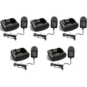 5 Pack CP110 Rapid Charger RLN6332A for Motorola RDU4100 RDM2070D RDV5100 RDU2020 RDU2080D RDV2020 RDV2080D RDM2080 RDU4160D Walkie Talkie Charger RLN6175 RLN6304