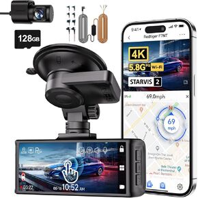 REDTIGER F7N Touch Dash Cam with Multi-Size Hardwire Kit