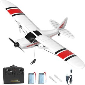 VOLANTEXRC RC Plane Trainer Sport Cub 4CH Remote Control Airplane with Prop Saver, 6-Axis Gyro Stabilizer & 3 Modes to Fly, Radio Controlled Aircraft RTF for Beginners, Kids and Adults (500mm,Blue)