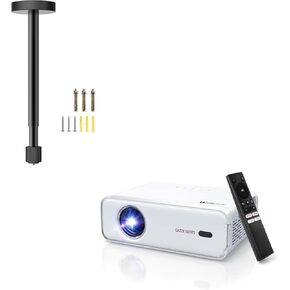 Eazze D1 Smart Projector with Mount Drop Ceiling, Netflix-Officially-Licensed, Auto Focus & Keystone, DoIby Audio, Zoom, Native 1080P Movie