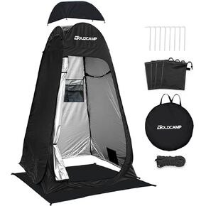 Goldcamp Camping Shower Tent Privacy Tent - منبثقة متغيرة المرحاض ملاجئ الشمس المحمولة غرفة الملابس في الهواء الطلق للتخييم في المشي لمسافات طويلة صيد النزهة مع كيس حمل