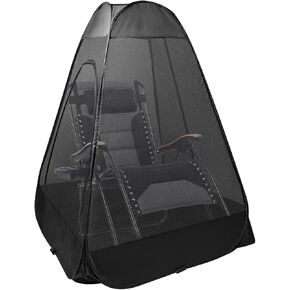 1-Person Camping Chair Pop up Tent, 47"x47"x59" See Through Single Chair Mesh Tent Chairs Mosquito Net Two Zipper Doors Outdoor Sports Pod Shelter with Carry Bag for Fishing Camping Keep Bugs Out