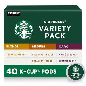Starbucks K-Cup Coffee Pods ، القهوة المشوية المتوسطة ، Pike Place Roast for Keurig Brewers ، 100 ٪ Arabica ، 4 صناديق (إجمالي 96 قرون)