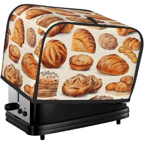 Red Wine Glass Grapes Theme 2 Slice Toaster Cover Wide Slot Dustproof Bread Maker Cover Fingerprint Protection Kitchen Appliance Cover Toaster Bag