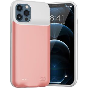 Battery Case for iPhone 12 Pro Max, 8500mAh Rechargeable Portable Charging Case with Carplay, Black