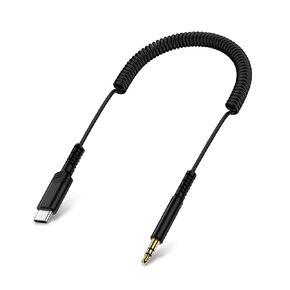 USB C to 3.5mm Audio Aux Jack Cable 6FT Type C to 3.5mm Headphone Audio Adapter Car Stereo Coiled Aux Cord for Samsung Galaxy A56/A16/A15/A55/S25 Ultra/S24/S23/S22/S21/S20/iPhone 16/15/Pixel 9A/8A/7/6