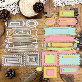 Flowers Metal Cutting Die for Scrapbooking - Durable, Cut Stencils for DIY Scrapbook Photo Album Decorative Paper Card, Card Making Supplies, Embossing (Happy Birthday Two Sets 4.8 x 1.4 in)