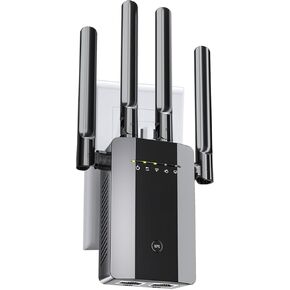 2025 WiFi Extender Signal Booster, Covers up to 9000sq.ft and 69+ Devices, Wireless WiFi Repeater with Ethernet Port, Intelligent Signal Amplifier for Home/Office, Seamless Roaming, 4K Streaming
