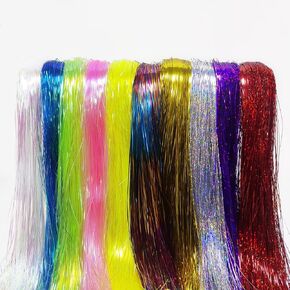 Aventik Fly Tying Materials Set 10 Colors Ripple Flashabou & Krystal Flash Fishing Lure Making Supplies for Flies Flash Fiber & Crystal Flash Set