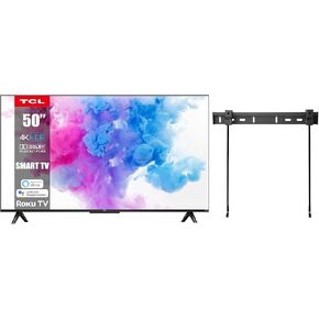 TCL 50-Inch Series 4 Class 4K 2160p Smart TV HDR 60Hz Refresh Rate Compatible with Alexa and Google Assistant + Free Wall Mount (Renewed)