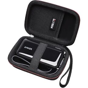 LTGEM HARD CASE متوافق مع ANKER 3-in-1 شاحن iPhone المحمولة ، بنك الطاقة 10000 مللي أمبير ، CASE فقط (أسود)