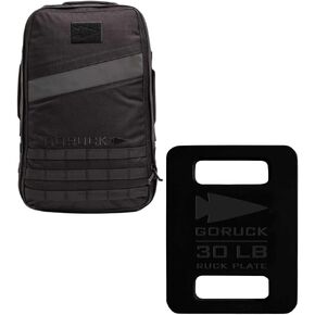 GORUCK Rucker 4.0 25L Black 30lb Ruck Plate Bundle