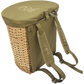 Acropolis Wicker Forage Basket Backpack - Basket for Mushroom Picking - Mushrooms Foraging Bag with Straps for Forager, Belt Forage Basket Pouch for Hiking, Camping, mini