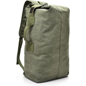 Military Tactical Backpack Large Capacity Travel Climbing Bag Duffel Bag Top Load Double Strap Canvas Backpack