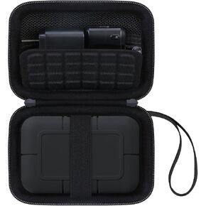 Canboc Carrying Case for LaCie Rugged SSD Pro5 2TB 4TB External Solid State Drive, Zipper Mesh Pocket fit Cable, Black (Case Only)