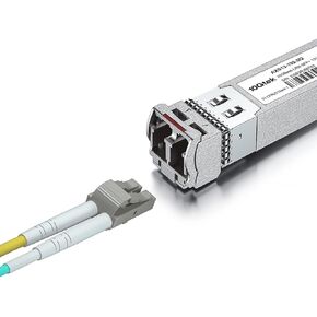 1 Pack of 10GBase-LRM SFP+ Transceiver, Compatible with Cisco SFP-10G-LRM and 1 Pack of 1M Fiber Patch Cable