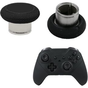 2 Pcs Metal Short Thumbsticks Replacement for Xbox Elite Series 2 Controllers,Short Concave Magnetic Analog Joysticks for Xbox Elite Series 2 Core Standard Height Thumbsticks(Black)