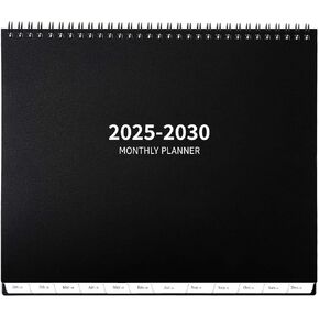 2 Year Monthly Planner 2025-2026, Jan. 2025 to Dec. 2026, 2025-2026 Monthly Planner/Calendar, 9" x 11", Monthly Tabs, 24 Monthly Flip Calendar Planner, Spiral Bound Top, Black