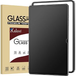 2 عبوة لجهاز Galaxy Tab S10 Plus/S9 Plus/S9 Fe Plus 12.4 بوصة واقي شاشة زجاجي غير لامع (وليس الخصوصية) مضاد للوهج الزجاج المقسّن مع إطار محاذاة لعلامة Tab S10+/S9+/S9 Fe+