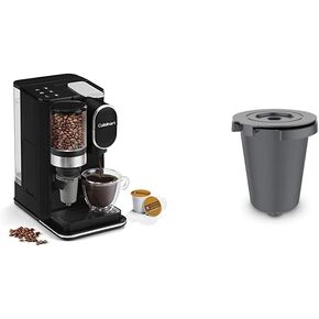 Cuisinart Single Serve Coffee Maker + Reusable Filter Cup, 48 oz Reservoir, Conical Burr Grinder