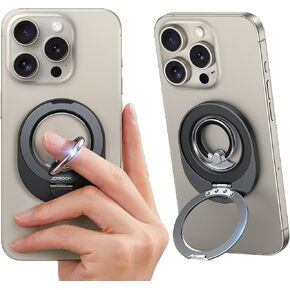 JOYROOM for MagSafe Phone Grip[Finger Friendly][2025 Upgrade] Magnetic Ring Holder Cell Phone Grip Stand Finger Ring Kickstand, 360° Rotate for iPhone 16 15 Pro