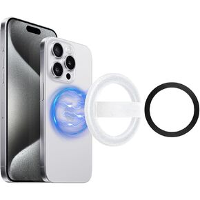 قبضة الهاتف المغناطيسي السيليكون ، لخاتم أصابع Magsafe ، حلقة هاتف حلقة ناعمة لـ iPhone 16/15/14/13 ولحالات الهاتف المتوافقة مع Magsafe ، (أسود)
