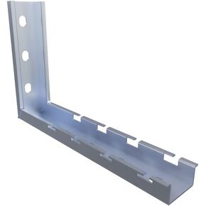 NavePoint Wire Mesh Cable Tray L-Shaped Wall Bracket 11in Wide