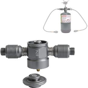 CAMPINGMOON 3 Outlet Camping Stove Adapter, Inlet: 16oz/1Lb Small Propane Tank, Outlet: EN417 Lindal Valve Z36