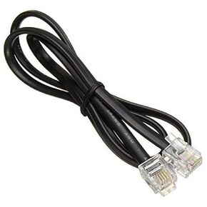 RJ11 Phone Cord Telephone Extension Cable 5ft, 1.5 Meters RJ11 6P4C Modular Telephone Extension Cable Phone Cord Line Wire (Black)