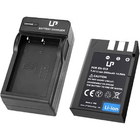 LP EN-EL9 Battery Charger Pack EN EL9a Charger Compatible with Nikon EN-EL9 EN EL9a Battery, Nikon D40, D40X, D60, D3000, D5000 Cameras, Replacement for MH-23