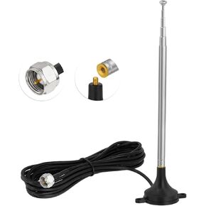 Bingfu Fm Antenna Replacement for Home Stereo Receiver Indoor Telescopic Fm Radio Antenna Compatible with Pioneer Onkyo Yamaha Marantz Sherwood Digital HD Radio Bluetooth AV Audio Video Theater Tuner