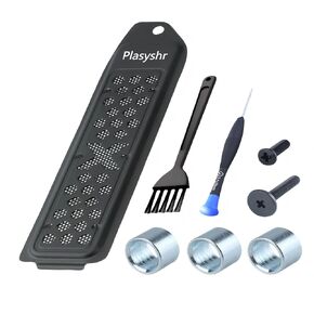 Metal Heatsink Cover Expansion Slot Replacement | for PS5 M.2 SSD New Ventilation Hole Heatsink Dustproof | for PlayStation 5 SSD with Heatsink | Screwdriver Kit（Black）