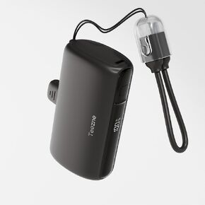 شاحن صغير محمول لـ iPhone 10000mah USB C 22.5W Power Bank مع كبل مدمج ، شحن سريع شحن LCD حزمة بطارية متوافقة مع سلسلة iPhone و Samsung و Android و iPad والمزيد