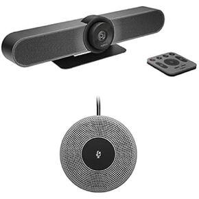 Logitech MeetUp HD Video and Audio Conferencing System for Small Meeting Rooms Bundle Expansion Mic for MEETUP