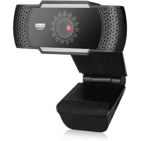2MP 1080P Webcam for PC & Laptop,Plug & Play USB Computer Camera with Auto Noise Reduction, Multi-OS Support, Compact Design for Remote Work, Online Classes (Black)