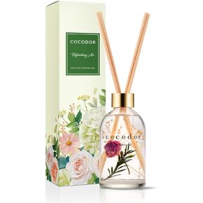 COCODOR Rose Flower Reed Diffuser/Dark Vanilla&Sandalwood/6.7oz/1Pack / Home Fragrance Scent Essential Oil Stick Diffuser for Bedroom Bathroom Home Décor in Kuwait