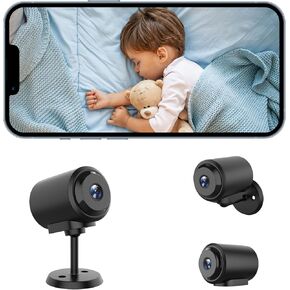 4K Security Camera,WiFi Mini Wireless,Real-Time Monitoring with App SD Card Storage Portable Surveillance,Night Vision for Indoor