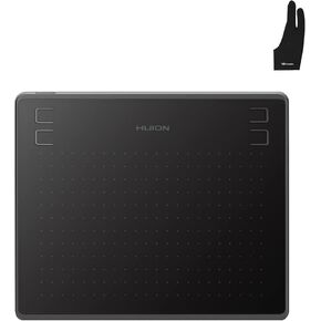 HUION HS64 Digital Drawing Tablet with Battery-Free Stylus and HUION Artist Glove for Linux, Windows, Mac and Android