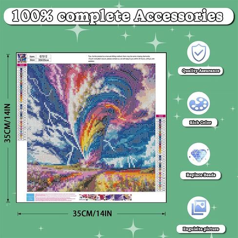 BXXRBX Aurora Diamond Art Painting Kits for Adults- Landscape Diamond Painting Kits for Adults, Scenery Gem Painting Kit for for Gift Home Wall Decor 12x16Inch in Saudi Arabia