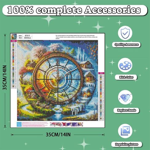 BXXRBX Aurora Diamond Art Painting Kits for Adults- Landscape Diamond Painting Kits for Adults, Scenery Gem Painting Kit for for Gift Home Wall Decor 12x16Inch in Saudi Arabia