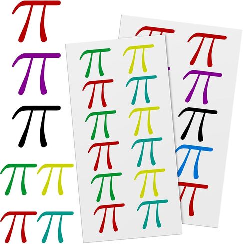 110 Pieces Pi Symbol Stickers Pi Vinyl Sticker Decoration for Pi Day Math Party Favors Classroom Wall Supply in Saudi Arabia