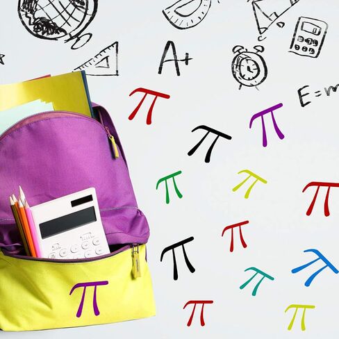 110 Pieces Pi Symbol Stickers Pi Vinyl Sticker Decoration for Pi Day Math Party Favors Classroom Wall Supply in Saudi Arabia