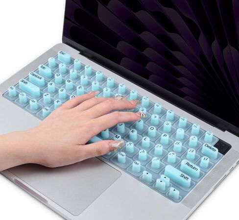 Raised Keyboard Cover for Long Nails, MacBook Air 13" 15" 2025-2022 / MacBook Pro 14" 16" M4 M3 M2 M1 chip 2024-2021 Keyboard Protective Cover for Nail Art, Mint in Saudi Arabia