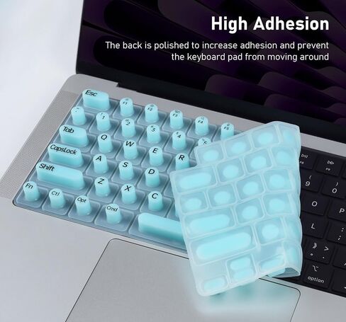 Raised Keyboard Cover for Long Nails, MacBook Air 13" 15" 2025-2022 / MacBook Pro 14" 16" M4 M3 M2 M1 chip 2024-2021 Keyboard Protective Cover for Nail Art, Mint in Saudi Arabia