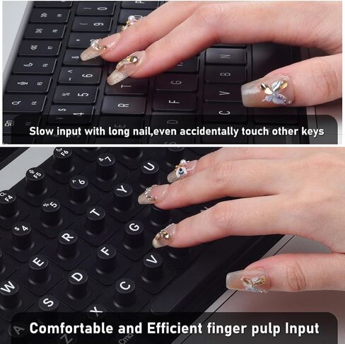 Raised Keyboard Cover for Long Nails, MacBook Air 13" 15" 2025-2022 / MacBook Pro 14" 16" M4 M3 M2 M1 chip 2024-2021 Keyboard Protective Cover for Nail Art, Mint in Saudi Arabia