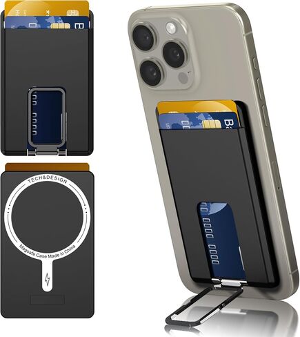 Orzero Magsafe Wallet Compatible for iPhone 16/15/14/13/12 Series, Magnetic Wallet Card Holder Strong Magnetic Attraction with Adjustable Stand (Navy Blue) in Saudi Arabia